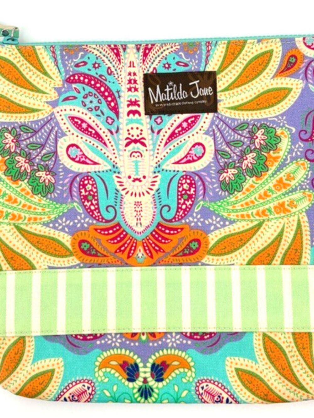 Matilda Jane Floral Paisley Pouch Zippered Coin Purse 11" X 11"